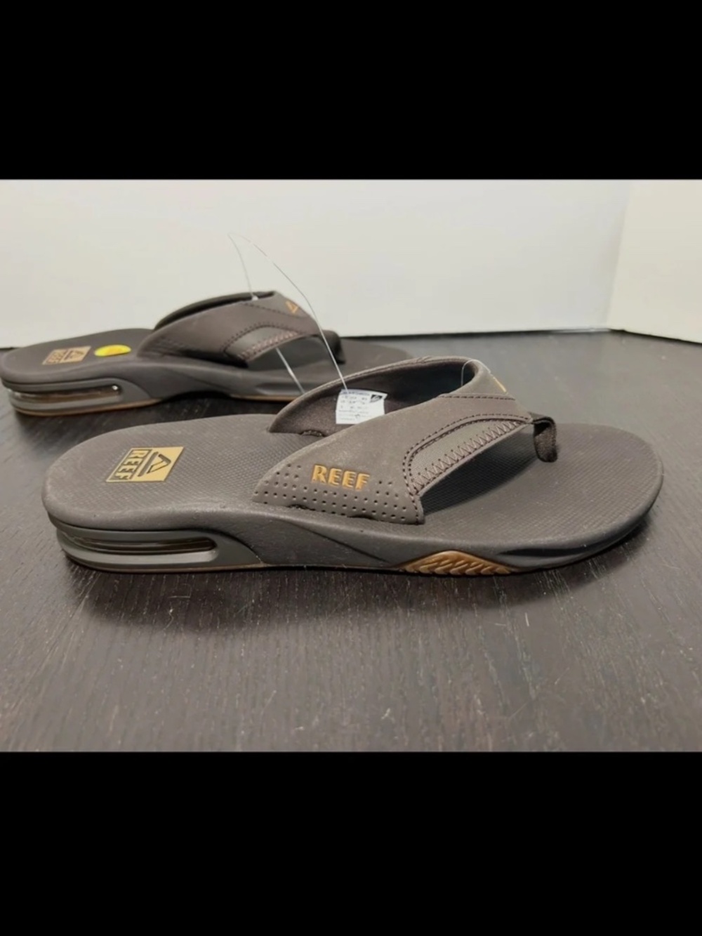 Reef Fanning Flip Flops with Bottle Opener Brown/Gum Mens 8